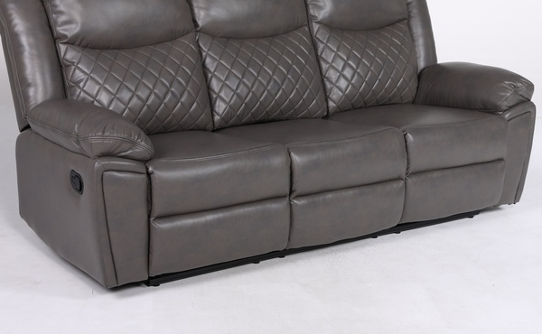 Ambrin Recliner Sofa Grey 3 Seater