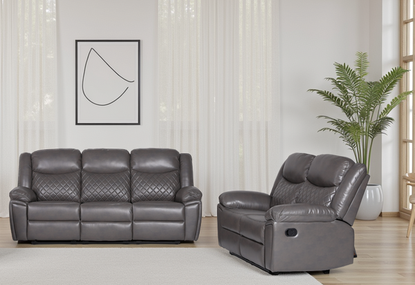 Ambrin Recliner Sofa Grey 3+2 Set