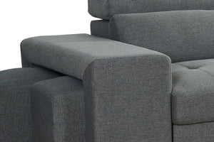 Ashvire Grey Universal Corner Sofabed