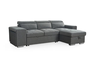 Ashvire Grey Universal Corner Sofabed