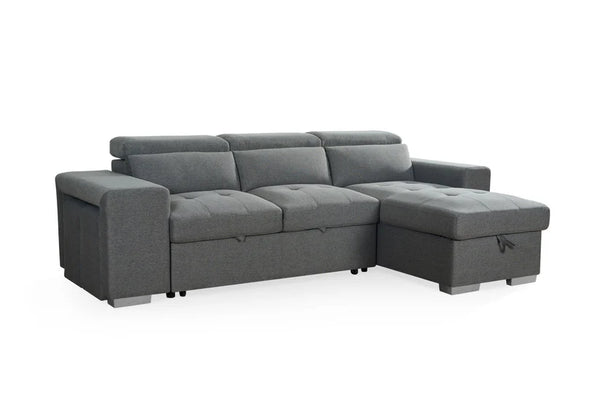 Ashvire Grey Universal Corner Sofabed
