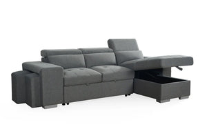 Ashvire Grey Universal Corner Sofabed