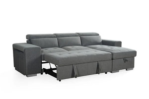 Ashvire Grey Universal Corner Sofabed
