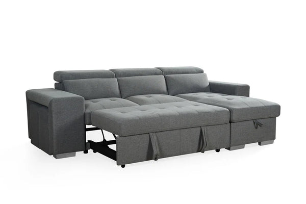 Ashvire Grey Universal Corner Sofabed
