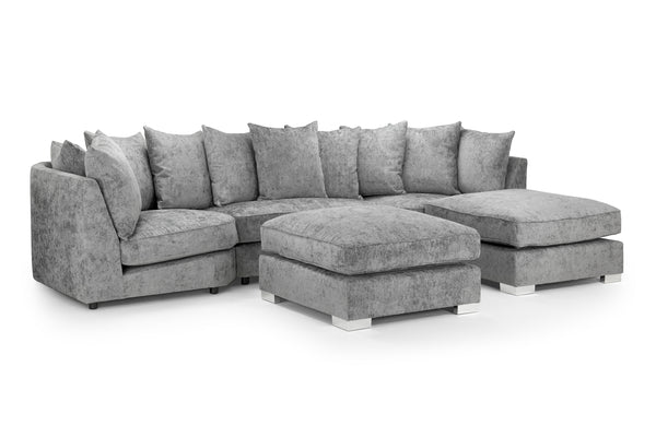 Presaro Fullback Sofa Platinum U Shape Corner