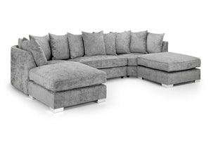 Presaro Scatterback Sofa Platinum U Shape Corner