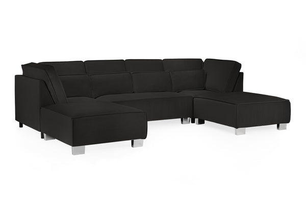 Bresen Sofa Black U Shape Corner