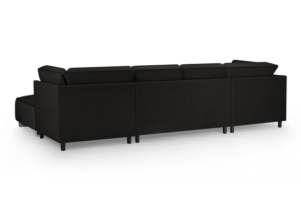 Bresen Sofa Black U Shape Corner