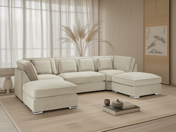 Brisano Sofa Beige U-Shape Corner