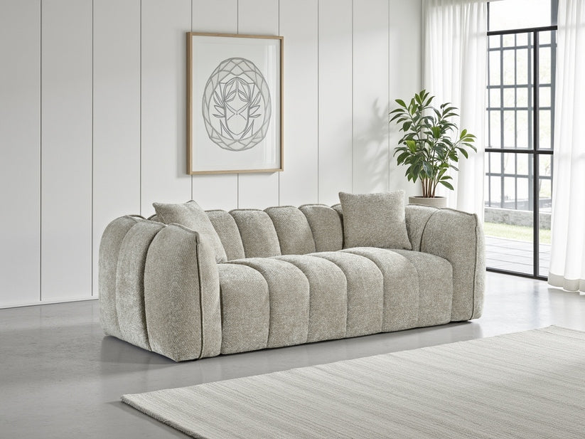 Cavren Sofa Beige 3 Seater