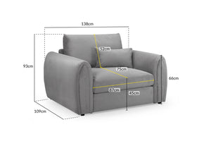 Celesyn Sofa Grey Armchair