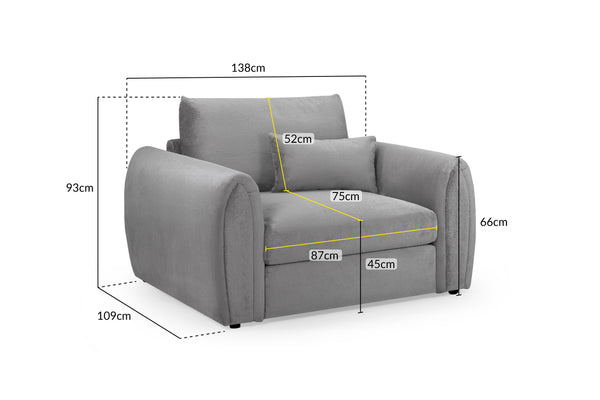 Celesyn Sofa Grey Armchair