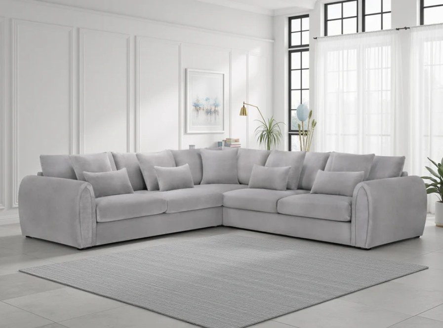 Celesyn Sofa Grey Large Corner