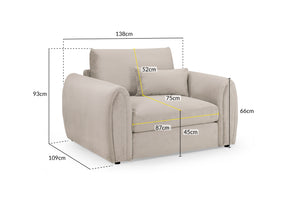 Celesyn Sofa Mocha Armchair