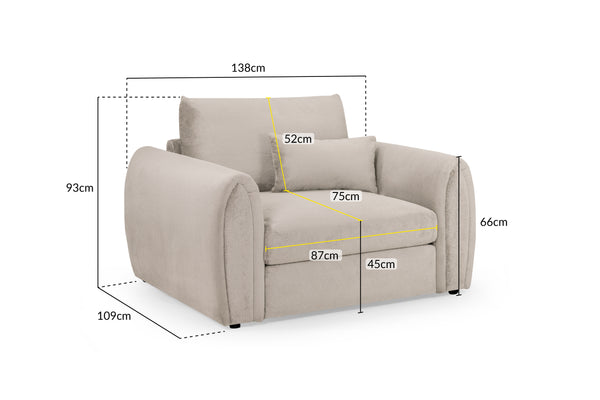 Celesyn Sofa Mocha Armchair