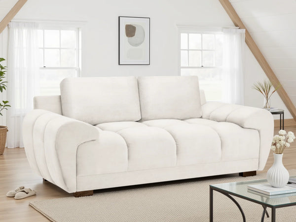 Lazoro Cream 2 Seater Sofa