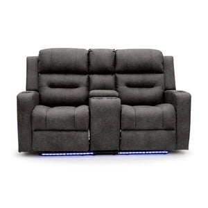 Lovico Tech Recliner Sofa Brown 2 Seater