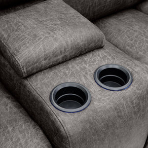 Lovico Tech Recliner Sofa Brown 3 Seater