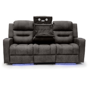 Lovico Tech Recliner Sofa Brown 3 Seater