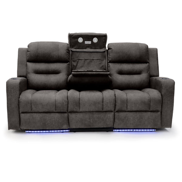 Lovico Tech Recliner Sofa Brown 3 Seater