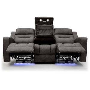 Lovico Tech Recliner Sofa Brown 3 Seater