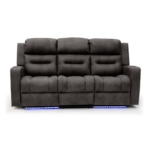 Lovico Tech Recliner Sofa Brown 3 Seater