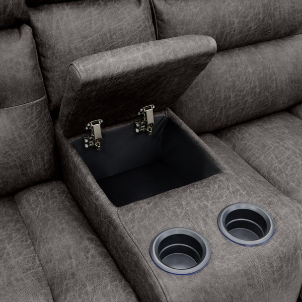 Lovico Tech Recliner Sofa Brown 3 Seater