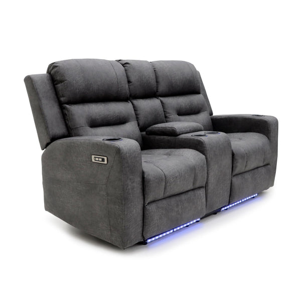 Lovico Tech Recliner Sofa Grey 2 Seater