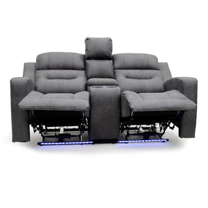 Lovico Tech Recliner Sofa Grey 2 Seater