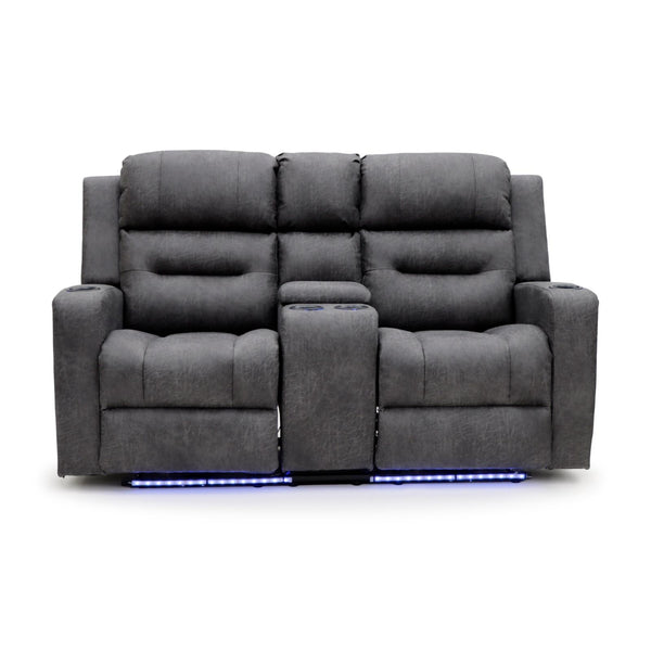 Lovico Tech Recliner Sofa Grey 2 Seater