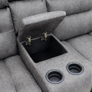 Lovico Tech Recliner Sofa Grey 2 Seater