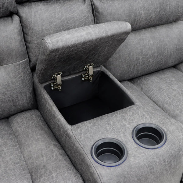 Lovico Tech Recliner Sofa Grey 2 Seater