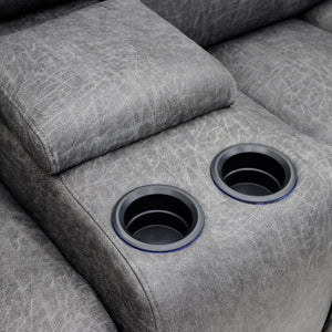 Lovico Tech Recliner Sofa Grey 3 Seater