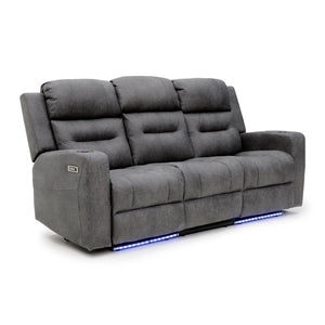 Lovico Tech Recliner Sofa Grey 3 Seater