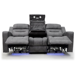 Lovico Tech Recliner Sofa Grey 3 Seater