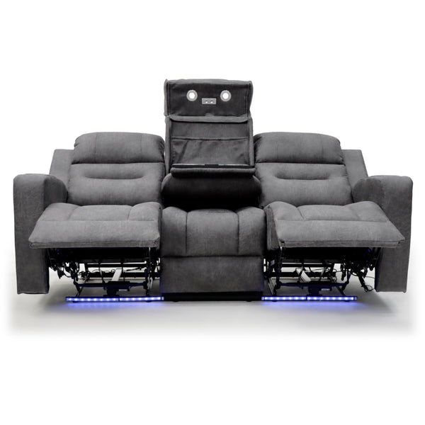 Lovico Tech Recliner Sofa Grey 3 Seater
