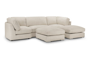 Lumara Fullback Sofa Beige U Shape Corner