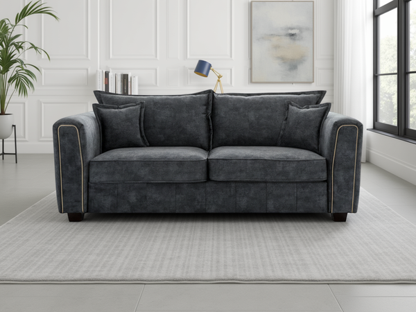 Lusora Sofa Black 3 Seater