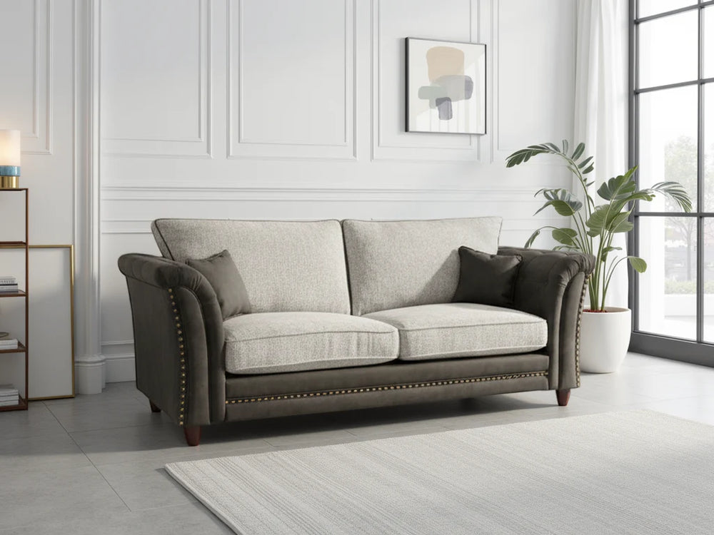 Mirelae Fullback Sofa Grey 3 Seater