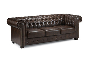 Molvion Sofa Antique Brown 3 Seater