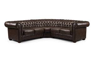 Molvion Sofa Antique Brown Large Corner