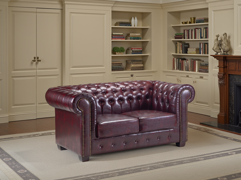 Molvion Sofa Oxblood Red 2 Seater