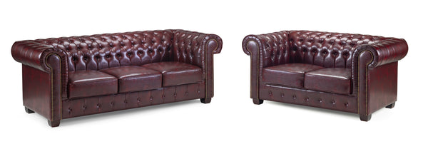 Molvion Sofa Oxblood Red 3+2 Set
