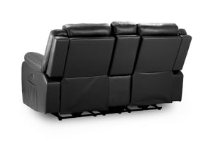 Obrienn Electric Recliner Sofa Black 2 Seater
