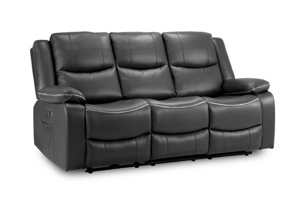 Obrienn Electric Recliner Sofa Black 3 Seater