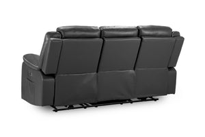 Obrienn Electric Recliner Sofa Black 3 Seater