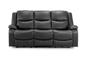 Obrienn Electric Recliner Sofa Black 3 Seater