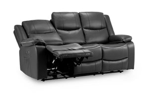 Obrienn Electric Recliner Sofa Black 3 Seater