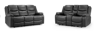 Obrienn Electric Recliner Sofa Black 3+2 Set