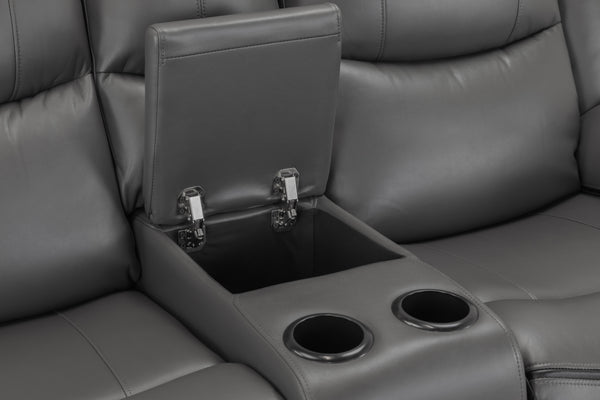 Obrienn Electric Recliner Sofa Grey 2 Seater